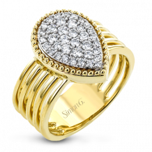 Simon G. Right Hand Ring 18k Gold (White, Yellow) 0.47 ct Diamond - LR2708-18K