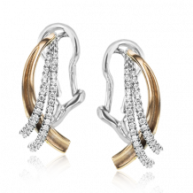 Simon G. Earring 18k Gold (Rose, White) 0.3 ct Diamond - NE184-18K