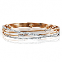 Simon G. Bangle 18k Gold (Rose, White) 1.51 ct Diamond - MB1553-18K