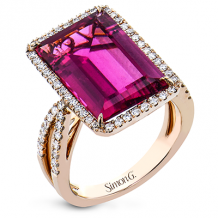 Simon G. Color Ring 18k Gold (Rose) 8.1 ct Rubellite 0.58 ct Diamond - LR2958-18K