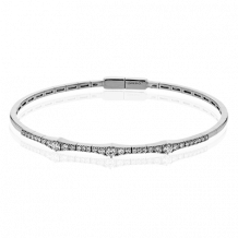 Simon G. Bangle 18k Gold (White) 0.61 ct Diamond - LB2382-18KW