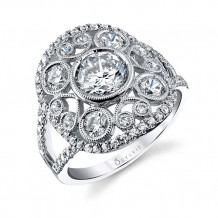 1.15tw Semi-Mount Engagement Ring With 1ct Round Head - s1238