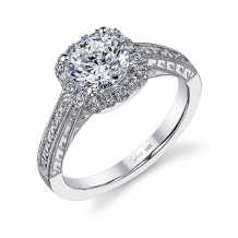 0.30tw Semi-Mount Engagement Ring With 1ct Round Head - sy984