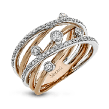 Simon G. Right Hand Ring 18k Gold (Rose, White) 0.45 ct Diamond - TR694-18K