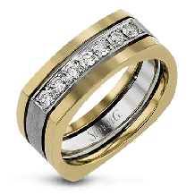Simon G. Men Ring 14k Gold (White, Yellow) 0.41 ct Diamond - LG158-14K