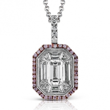 Simon G. Pendant 18k Gold (Rose, White) 1.16 ct Diamond - TP159-18KRW