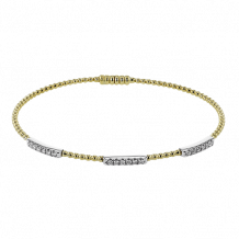 Simon G. Bangle 18k Gold (White, Yellow) 0.23 ct Diamond - LB2345-Y-18K2T