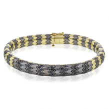 Simon G. Gent Bracelet 14k Gold (White, Yellow) 0.74 ct Diamond - BT1001-14K-TITANIUM