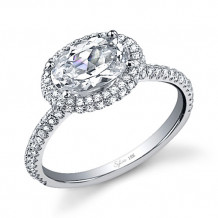 0.51tw Semi-Mount Engagement Ring With 7.5X5 Oval Head - sy630