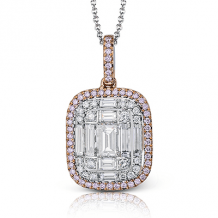 Simon G. Pendant 18k Gold (Rose, White) 0.81 ct Diamond - LP4327-18K