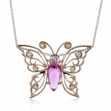 Simon G. Color Pendant 18k Gold (Rose) 2.16 ct Watermelon Tourmaline 0.09 ct Diamond - LP4846-18KR