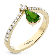 Simon G. Color Ring 18k Gold (Yellow) 0.48 ct Emerald 0.37 ct Diamond - LR2333-Y-18K