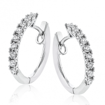 Simon G. Hoop Earring 18k Gold (White) 0.47 ct Diamond - LE4646-18K