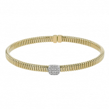 Simon G. Bangle 18k Gold (White, Yellow) 0.19 ct Diamond - LB2399-Y-18K2T