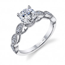 0.36tw Semi-Mount Engagement Ring With 1ct Rb Head - sy968