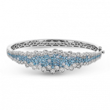 Simon G. Bangle 18k Gold (White) 1.91 ct Paraiba Tourmaline 4.21 ct Diamond - MB2269-18KW