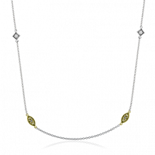 Simon G. Necklace 18k Gold (White, Yellow) 0.08 ct Diamond - CH105-18K