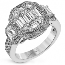 Simon G. Halo 18k White Gold Engagement Ring - LP2061-B-W-18K