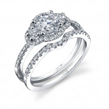 0.42tw Semi-Mount Engagement Ring With 3/4ct Round Head - sy693s