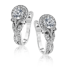 Simon G. Earring 18k Gold (White) 0.21 ct Diamond - TE629-18K