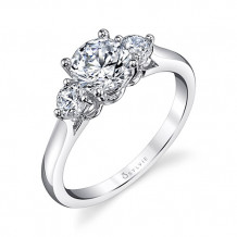 0.31tw Semi-Mount Engagement Ring With 1ct Round - s3001s