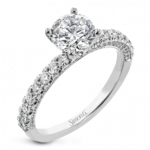 Simon G. 18k White Gold Engagement Ring - LR2595-B-W-18KS