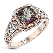 Simon G. Color Ring 18k Gold (Rose, White) 2.56 ct Watermelon Tourmaline 0.48 ct Diamond - MR2470-A-18K-S