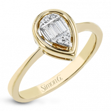 Simon G. Right Hand Ring 18k Gold (White, Yellow) 0.17 ct Diamond - LR2774-18K