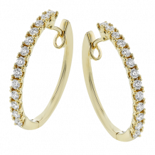 Simon G. Hoop Earring 18k Gold (Yellow) 0.7 ct Diamond - LE4647-Y-18K