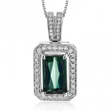 Simon G. Color Pendant 18k Gold (White) 2.39 ct Tourmaline 0.27 ct Diamond - NP207-18K-S