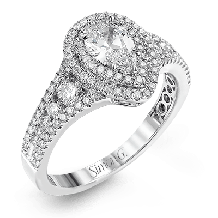Simon G. 0.68 ctw Halo 18k White Gold Pear Cut Engagement Ring - MR2592-W-18KS