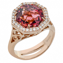 Simon G. Color Ring 18k Gold (Rose) 6.2 ct Tourmaline 0.24 ct Diamond - LR2904-18K