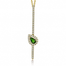 Simon G. Color Pendant 18k Gold (Yellow) 0.2 ct Emerald 0.25 ct Diamond - LP4576-Y-18K-S