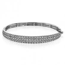 Simon G. Bangle 18k Gold (White) 5.43 ct Diamond - MB1174-18K