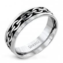 Simon G. Men Ring 18k Gold (Black, White) - LG207-18K