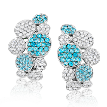 Simon G. Color Earring 18k Gold (White) 1.18 ct Paraiba Tourmaline 1.33 ct Diamond - LE2210-A-18K