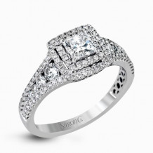 Simon G. 18k White Gold Diamond Engagement Ring - MR2589