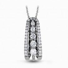 Simon G. 18k White Gold Diamond Pendant - MP1795