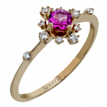 Simon G. Color Ring 18k Gold (Rose) 0.28 ct Spinel 0.13 ct Diamond - LR2250-R-18K