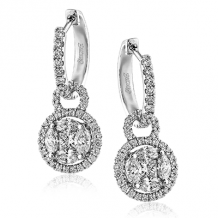 Simon G. Earring 18k Gold (White) 1.19 ct Diamond - ME1507-18K