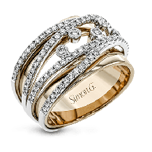 Simon G. Right Hand Ring 18k Gold (Rose, White) 0.55 ct Diamond - TR697-18K