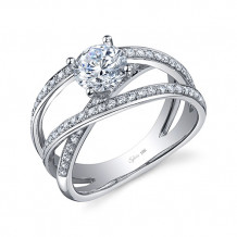 0.40tw Semi-Mount Engagement Ring With 0.90ct Round Head - sy811