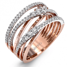 Simon G. Right Hand Ring 18k Gold (Rose, White) 0.66 ct Diamond - MR2606-18K