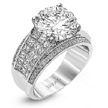 Simon G. 1.31 ctw 18k White Gold Round Cut Engagement Ring - MR2141-W-18KS