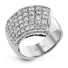 Simon G. Right Hand Ring 18k Gold (White) 3.16 ct Diamond - MR2892-18K
