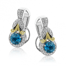 Simon G. Color Earring 18k Gold (White, Yellow) 2.7 ct Zircon 0.2 ct Diamond - LE4545-18K-S