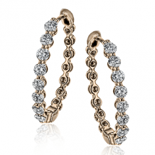 Simon G. Hoop Earring 18k Gold (Rose) 0.99 ct Diamond - LE4547-R-18K