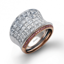 Simon G. Right Hand Ring Platinum (Rose, White) 4.58 ct Diamond - MR1720-PT-18K
