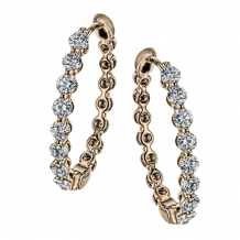 Simon G. Hoop Earring 18k Gold (Rose) 1.51 ct Diamond - LE4548-R-18K