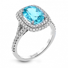 Simon G. Color Ring 18k Gold (White) 2.48 ct Paraiba Tourmaline 0.55 ct Diamond - MR2738-18K-S